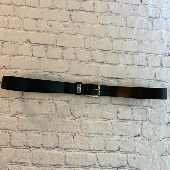 FADED GLORY ITALIAN BONDED LEATHER BLACK BELT EMBELLISHED HARDWARE SIZE 2X - Picture 9 of 12